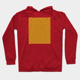 Love Radiates Heart Circle Pattern Red Yellow Hoodie